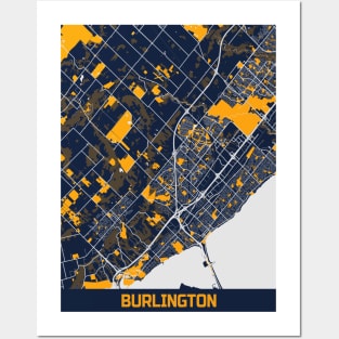 Burlington - Canada Bluefresh City Map Posters and Art